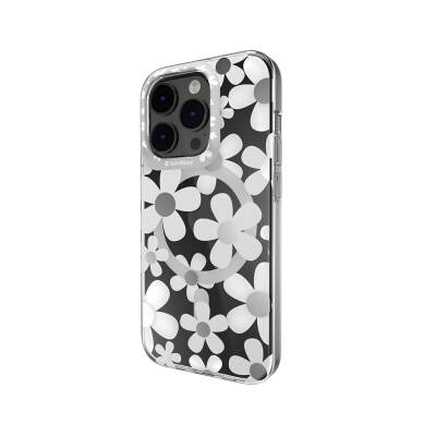 Apple iPhone 14 Pro Case Magsafe Charging Featured Double IMD Printed Licensed Switcheasy Artist-M Fleur Cover - 3