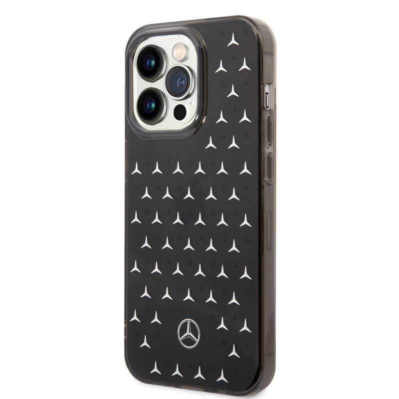 Apple iPhone 14 Pro Case Mercedes Benz Double Layer Star Patterned Design Cover - 2