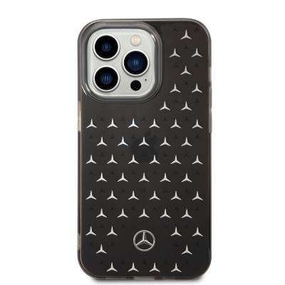 Apple iPhone 14 Pro Case Mercedes Benz Double Layer Star Patterned Design Cover - 3