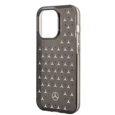 Apple iPhone 14 Pro Case Mercedes Benz Double Layer Star Patterned Design Cover - 5