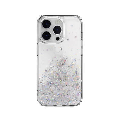 Apple iPhone 14 Pro Case Shining Silvery Transparent Licensed Switcheasy Starfield Cover - 9