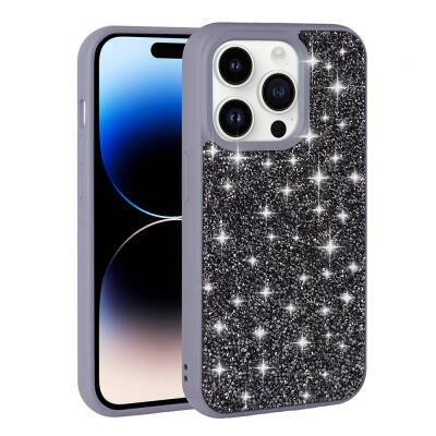 Apple iPhone 14 Pro Case Shiny Stone Design Zore Diamond Cover - 5
