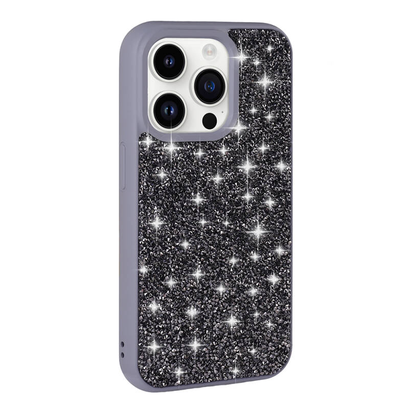 Apple iPhone 14 Pro Case Shiny Stone Design Zore Diamond Cover - 15
