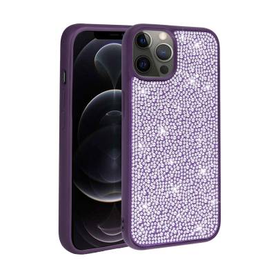 Apple iPhone 14 Pro Case Shiny Stone Design Zore Stone Cover - 3