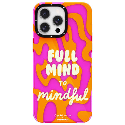 Apple iPhone 14 Pro Case Text Patterned Youngkit Mindfulness Series Cover - 7