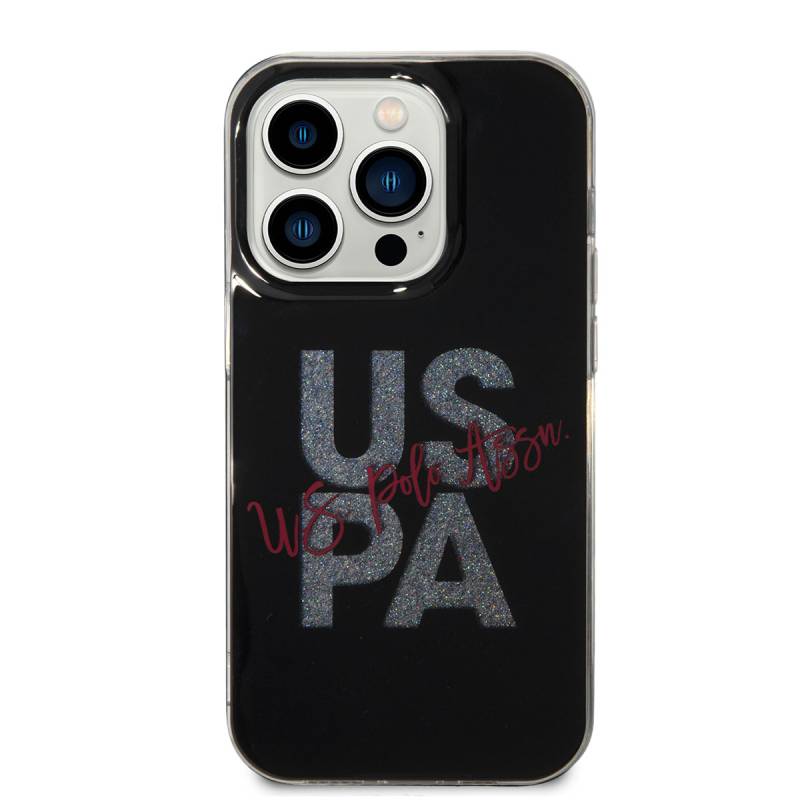 Apple iPhone 14 Pro Case U.S. POLO ASSN. Glittery Shiny Alphabet Design Cover - 4