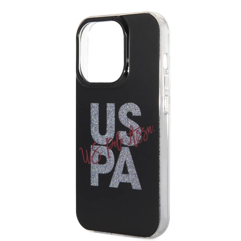 Apple iPhone 14 Pro Case U.S. POLO ASSN. Glittery Shiny Alphabet Design Cover - 6