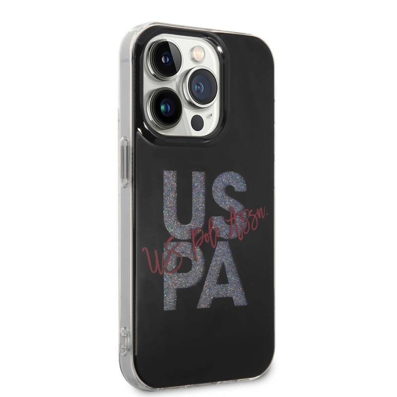 Apple iPhone 14 Pro Case U.S. POLO ASSN. Glittery Shiny Alphabet Design Cover - 8