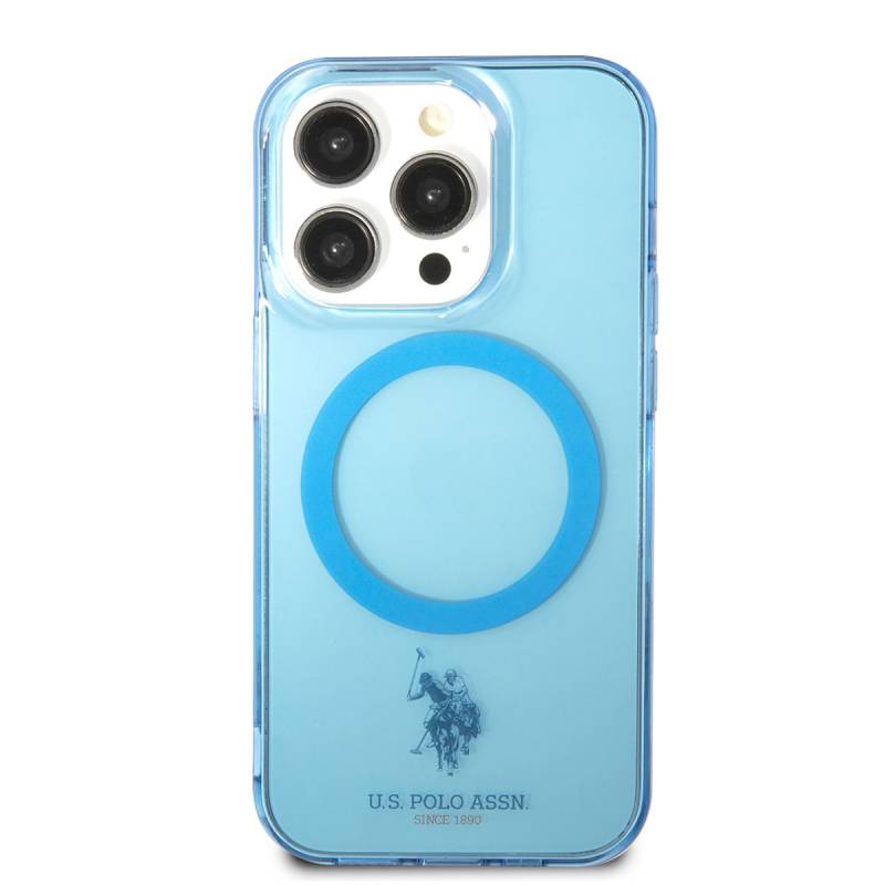 Apple iPhone 14 Pro Case U.S. POLO ASSN. Magsafe Transparent Design Cover with Charging Feature - 3