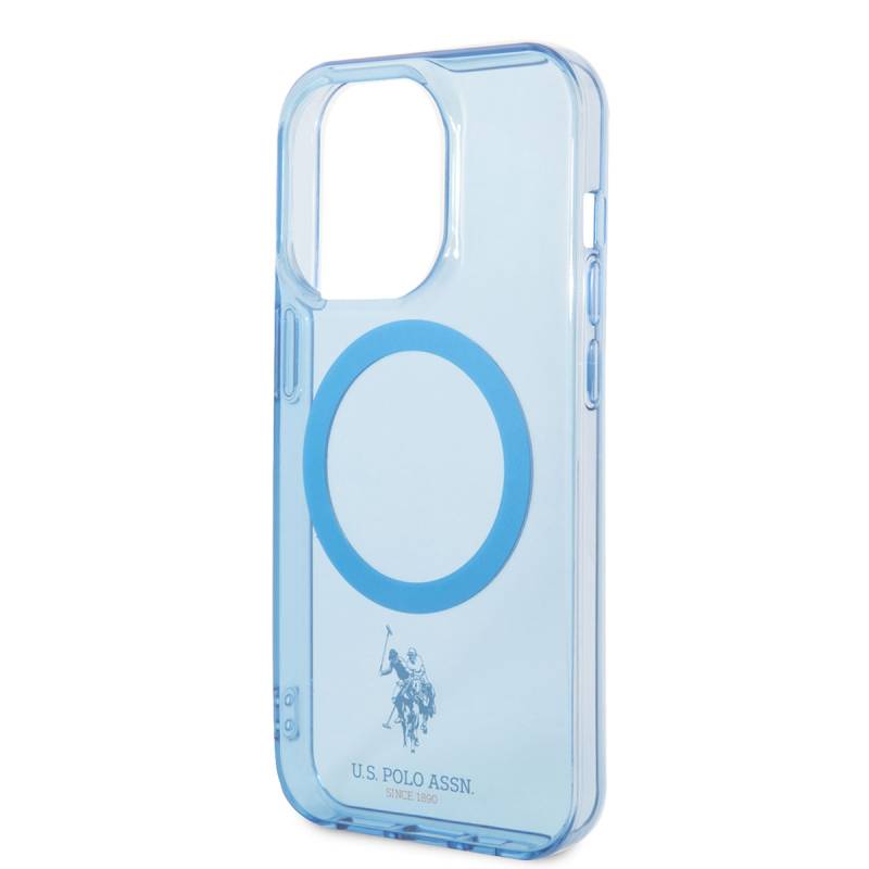 Apple iPhone 14 Pro Case U.S. POLO ASSN. Magsafe Transparent Design Cover with Charging Feature - 5