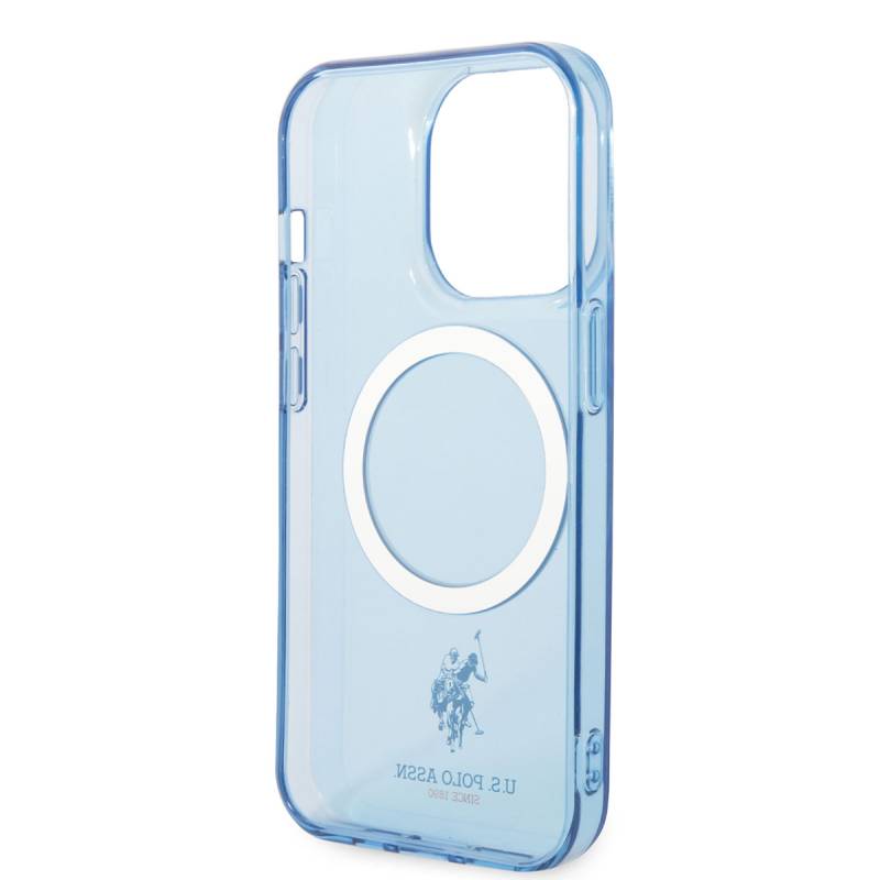 Apple iPhone 14 Pro Case U.S. POLO ASSN. Magsafe Transparent Design Cover with Charging Feature - 6