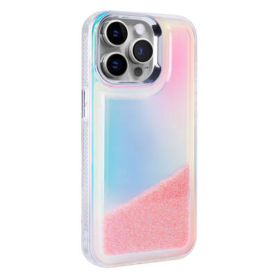 Apple iPhone 14 Pro Case with Airbag Colored Back Surface Bead Design Zore Kumul Cover - 7