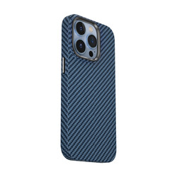Apple iPhone 14 Pro Case Wiwu Carbon Fiber Look Magsafe Wireless Charge Featured Kabon Cover - 16