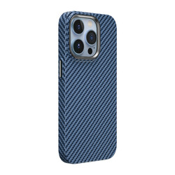 Apple iPhone 14 Pro Case Wiwu Carbon Fiber Look Magsafe Wireless Charge Featured Kabon Cover - 19