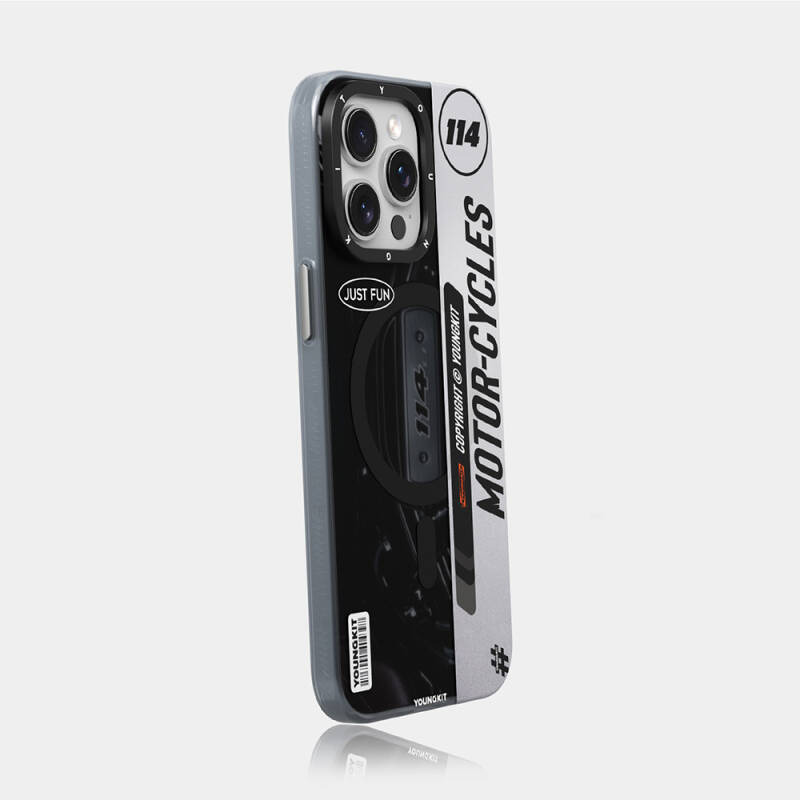 Apple iPhone 14 Pro Case Youngkit Motorcycle Legend Series Cover Magsafe Charging Feature - 11