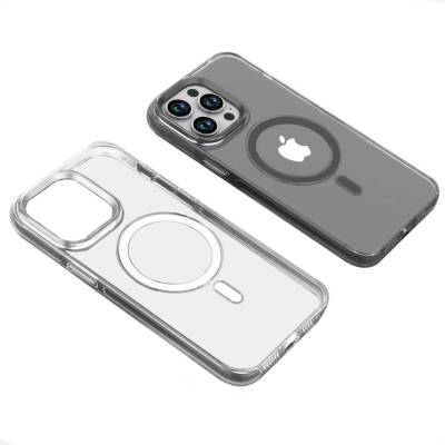 Apple iPhone 14 Pro Case Zore Transparent Efsane Cover with Wireless Charging - 3