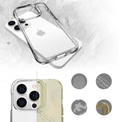 Apple iPhone 14 Pro Case Zore Transparent Ultra Thin Airbag Design Okka Cover - 6