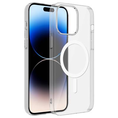 Apple iPhone 14 Pro Case Zore Wireless Charging Featured Transparent Single Camera Frame Porto Cover - 1