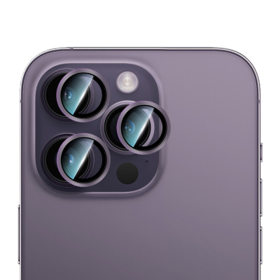 Apple iPhone 14 Pro CaseWorld Alloy Serisi Oleofobik Anti Reflective Kamera Lens Koruyucu - 3