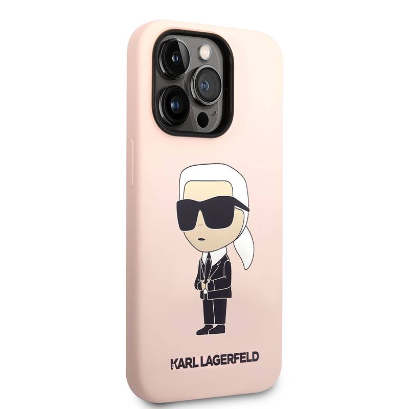 Apple iPhone 14 Pro Kılıf Karl Lagerfeld Silikon Karl Dizayn Kapak - 8