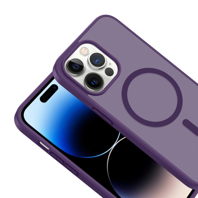 Apple iPhone 14 Pro Kılıf M-safe Şarj Özellikli Zore Babet Kapak - 12