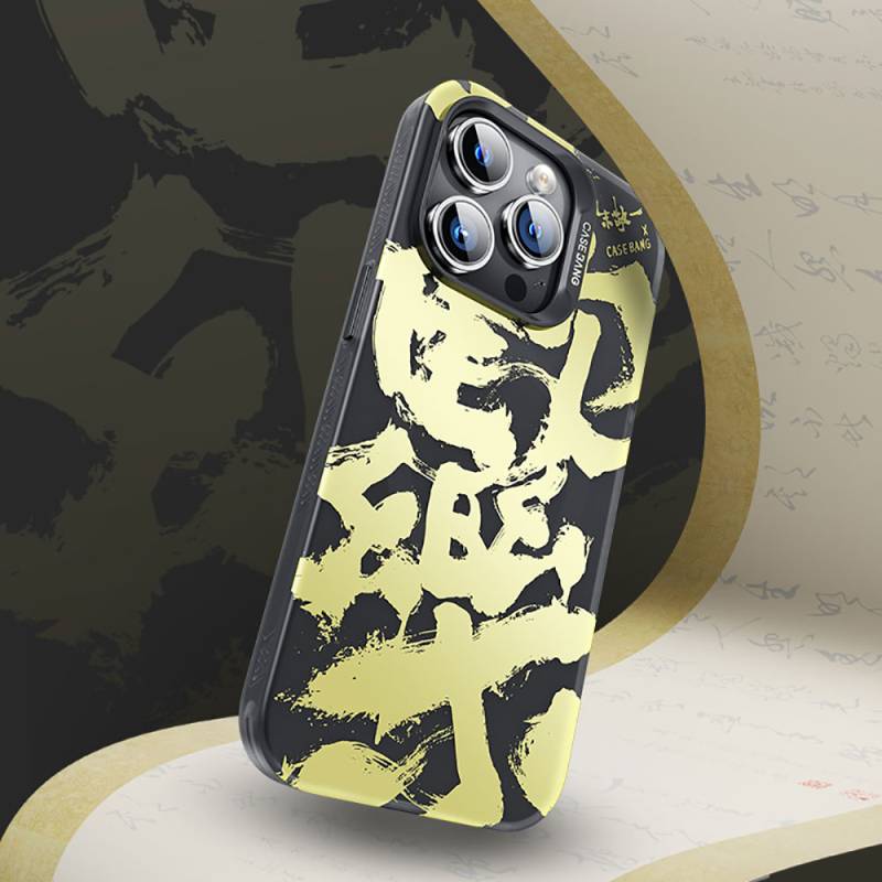 Apple iPhone 14 Pro Kılıf Magsafe Şarj Özellikli Benks Casebang Calligraphy Joy Kapak - 5