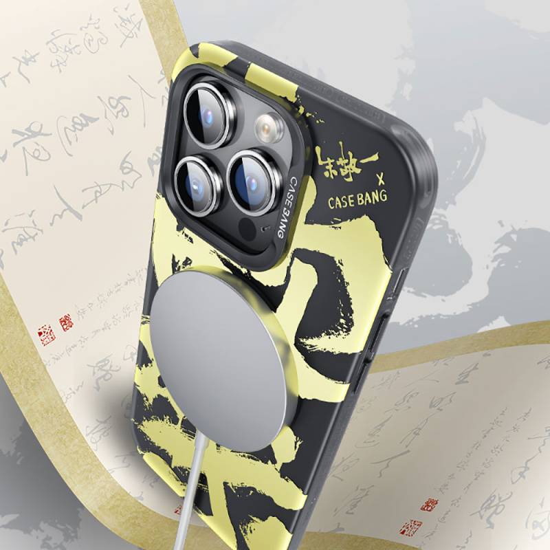 Apple iPhone 14 Pro Kılıf Magsafe Şarj Özellikli Benks Casebang Calligraphy Joy Kapak - 6