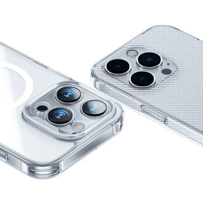 Apple iPhone 14 Pro Kılıf Magsafe Şarj Özellikli Benks Magnetic Shiny Glass Serisi Kapak - 2