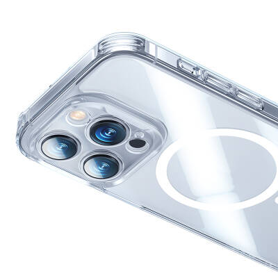 Apple iPhone 14 Pro Kılıf Magsafe Şarj Özellikli Benks Magnetic Shiny Glass Serisi Kapak - 5