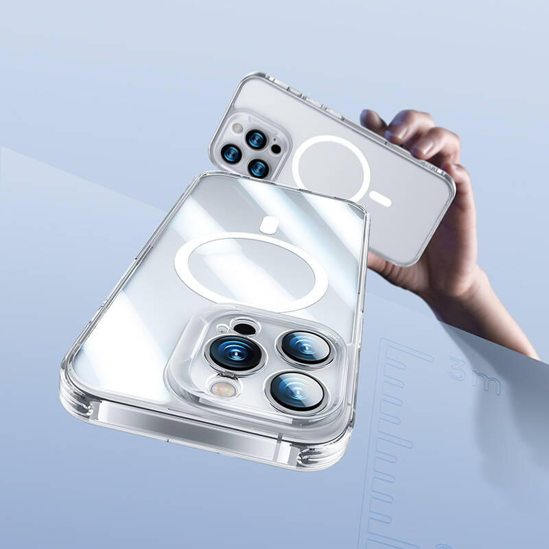 Apple iPhone 14 Pro Kılıf Magsafe Şarj Özellikli Kamera Korumalı Benks Corning Glass Serisi Kapak - 3