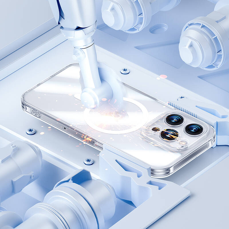 Apple iPhone 14 Pro Kılıf Magsafe Şarj Özellikli Kamera Korumalı Benks Corning Glass Serisi Kapak - 4