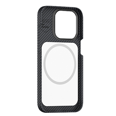 Apple iPhone 14 Pro Kılıf Magsafe Şarj Özellikli Karbon Fiber Benks MFM Lisanslı 600D Essential Kevlar Kapak - 3