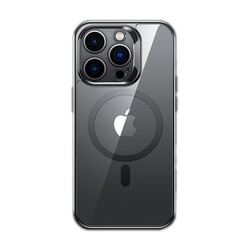 Apple iPhone 14 Pro Kılıf Magsafe Şarj Özellikli Premium Cam Arka Yüzey Benks Electroplated Kapak - 10