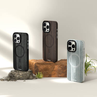 Apple iPhone 14 Pro Kılıf Magsafe Şarj Özellikli Sararmaya Dayanıklı Youngkit Wood Forest Serisi Kapak - 6