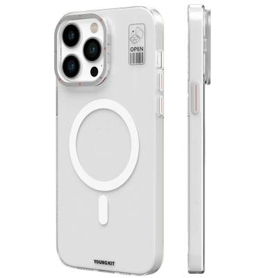 Apple iPhone 14 Pro Kılıf Magsafe Şarj Özellikli Standlı YoungKit Hermit Bracket Serisi Kapak - 11