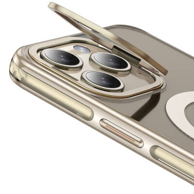 Apple iPhone 14 Pro Kılıf Magsafe Şarj Özellikli Wlons Standlı Efsane Kapak - 5