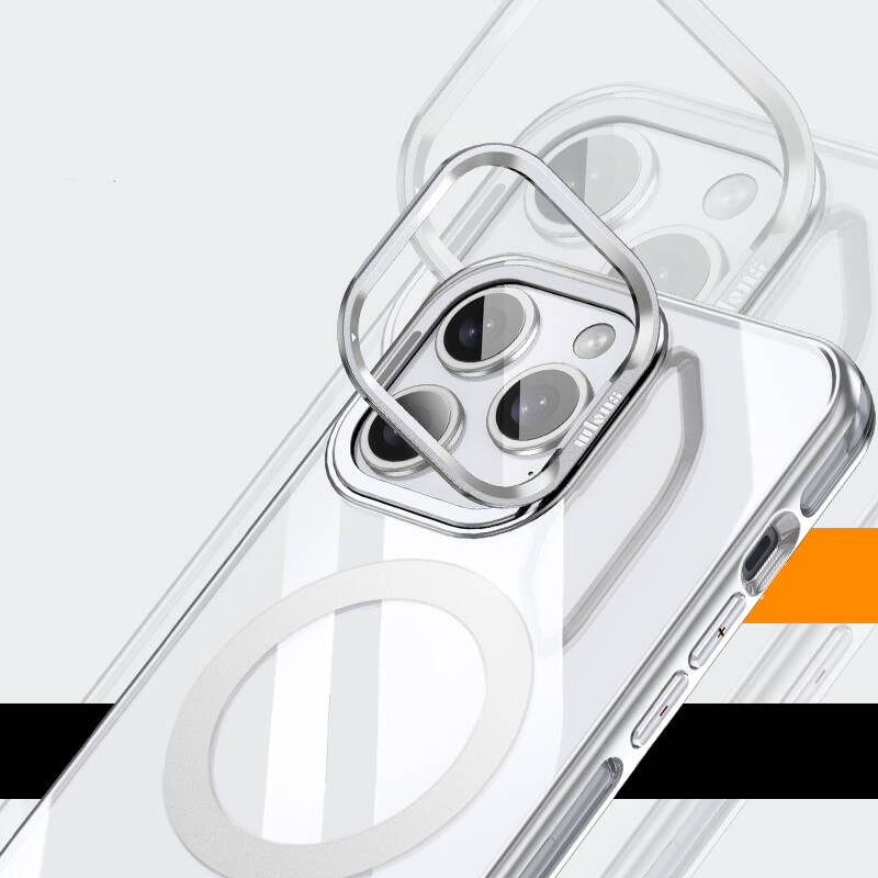 Apple iPhone 14 Pro Kılıf Magsafe Şarj Özellikli Wlons Standlı Efsane Kapak - 9