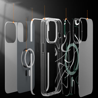 Apple iPhone 14 Pro Kılıf Magsafe Şarj Özellikli Youngkit Water-Ink Serisi Kapak - 4
