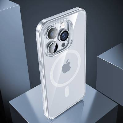 Apple iPhone 14 Pro Kılıf Wireless Şarj Destekli Benks Yeni Magnetik Crystal PC Kapak - 4