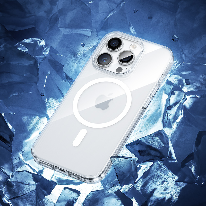 Apple iPhone 14 Pro Kılıf Wireless Şarj Destekli Benks Yeni Magnetik Crystal PC Kapak - 6