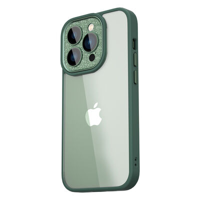 Apple iPhone 14 Pro Kılıf ​​​​​Wiwu GCC-105 Lens Korumalı Renkli Kenar Arkası Şeffaf Multicolor Kapak - 1