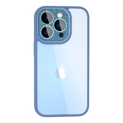 Apple iPhone 14 Pro Kılıf ​​​​​Wiwu GCC-105 Lens Korumalı Renkli Kenar Arkası Şeffaf Multicolor Kapak - 7