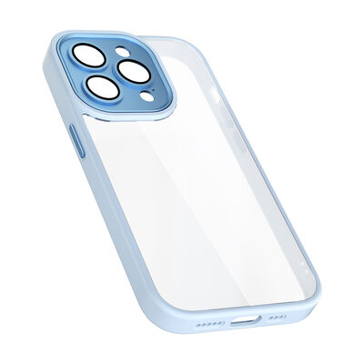 Apple iPhone 14 Pro Kılıf Wiwu VCC-104 Lens Korumalı Renkli Kenar Arkası Şeffaf Vivid Clear Kapak - 10