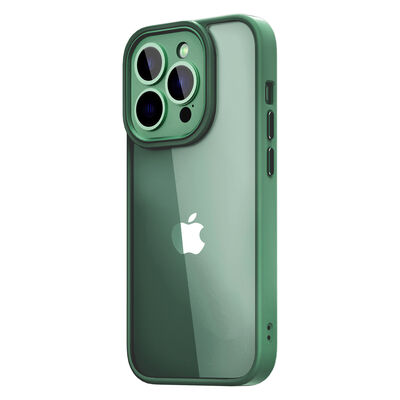 Apple iPhone 14 Pro Kılıf Wiwu VCC-104 Lens Korumalı Renkli Kenar Arkası Şeffaf Vivid Clear Kapak - 4