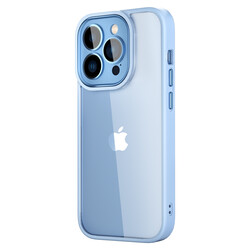 Apple iPhone 14 Pro Kılıf Wiwu VCC-104 Lens Korumalı Renkli Kenar Arkası Şeffaf Vivid Clear Kapak - 2