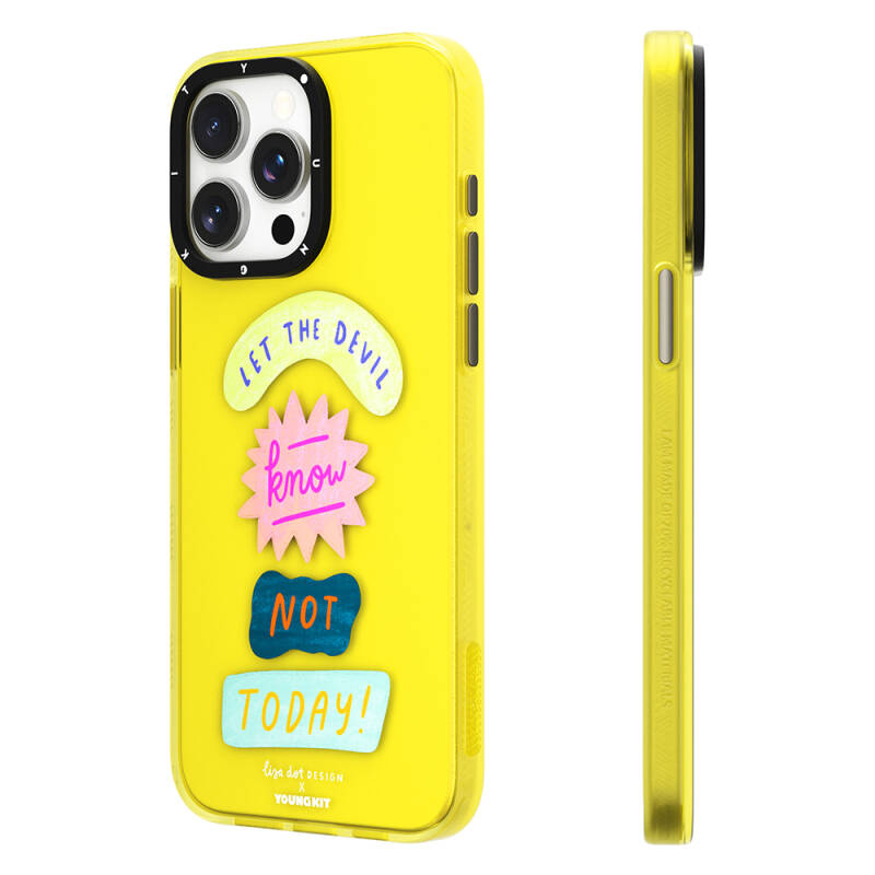 Apple iPhone 14 Pro Kılıf Yazı Desenli Youngkit Mindfulness Serisi Kapak - 3