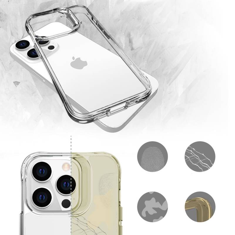 Apple iPhone 14 Pro Kılıf Zore Şeffaf Ultra İnce Airbag Tasarımlı Okka Kapak - 6