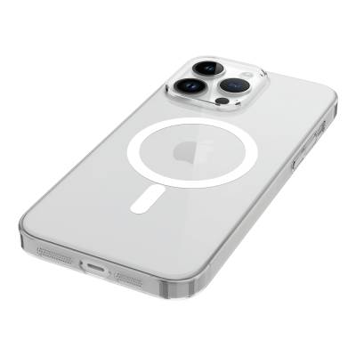 Apple iPhone 14 Pro Kılıf Zore Wireless Şarj Özellikli Şeffaf Tek Kamera Çerçeveli Porto Kapak - 3