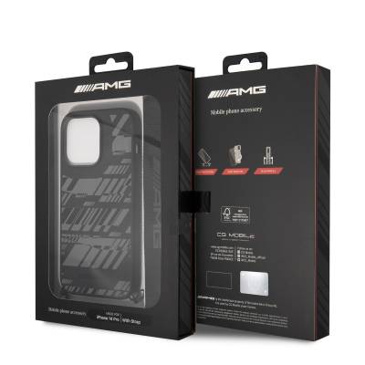 Apple iPhone 14 Pro Max Case AMG Liquid Silicone Strap Graphic Design Cover with Phone Strap - 6