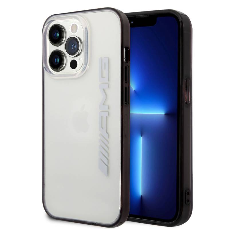 Apple iPhone 14 Pro Max Case AMG Transparent Black Frame Design Cover - 1
